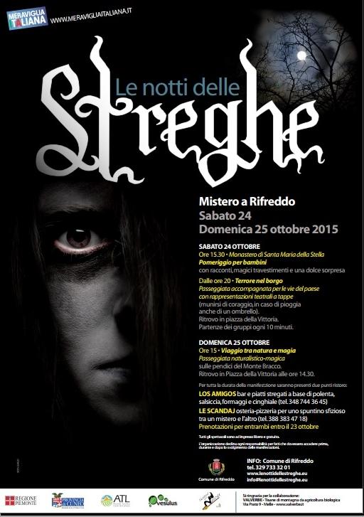 La locandina dell'edizione 2015 de "Le notti delle streghe"