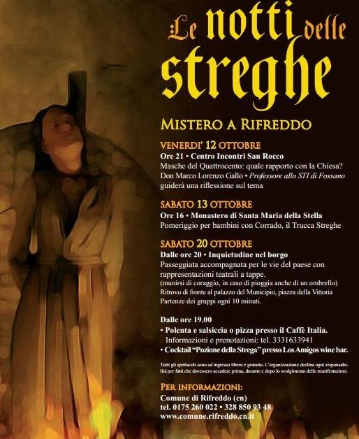 La locandine de "Le notti delle streghe" edizione 2012