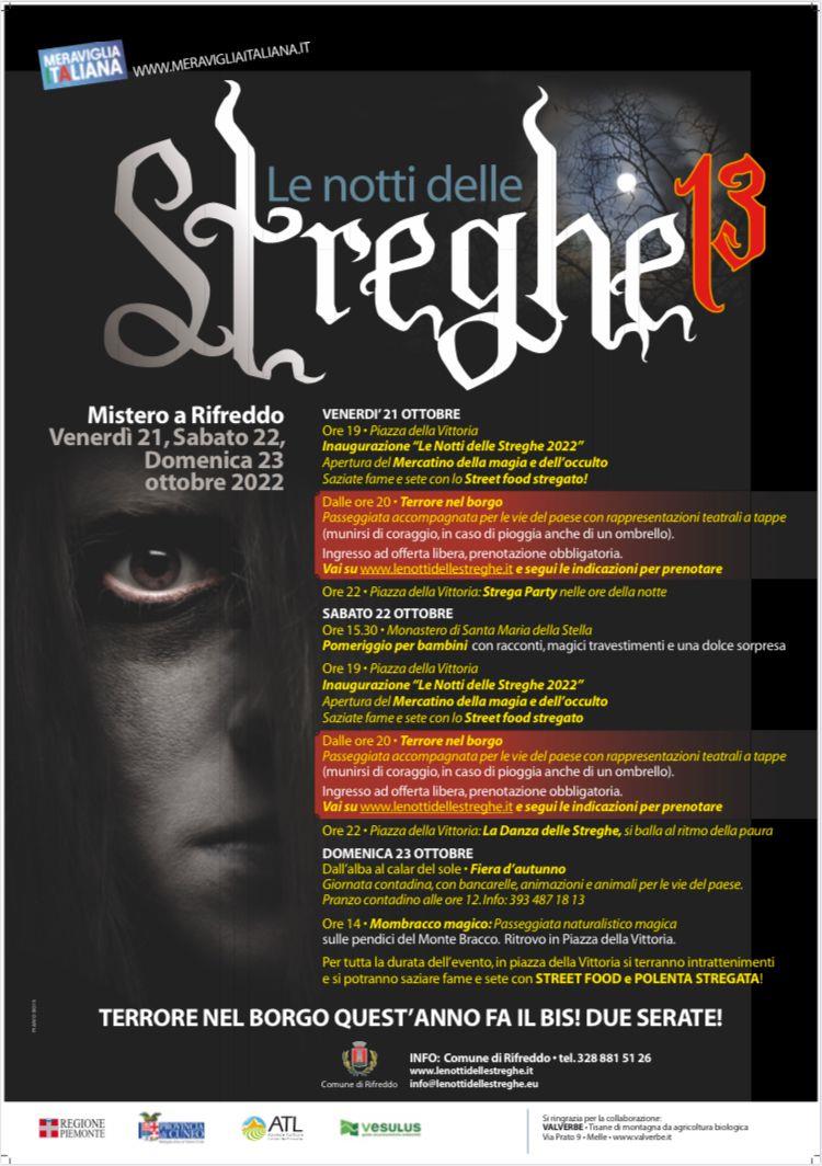 A Rifreddo stasera (giovedì 13 settembre) l'ultimo casting per diventare i terrificanti protagonisti delle Notti delle Streghe 2022
